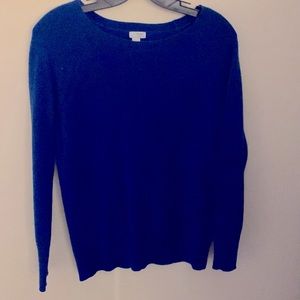 Small petite blue cashmere sweater